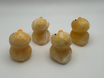 Orange Calcite Chick Carving