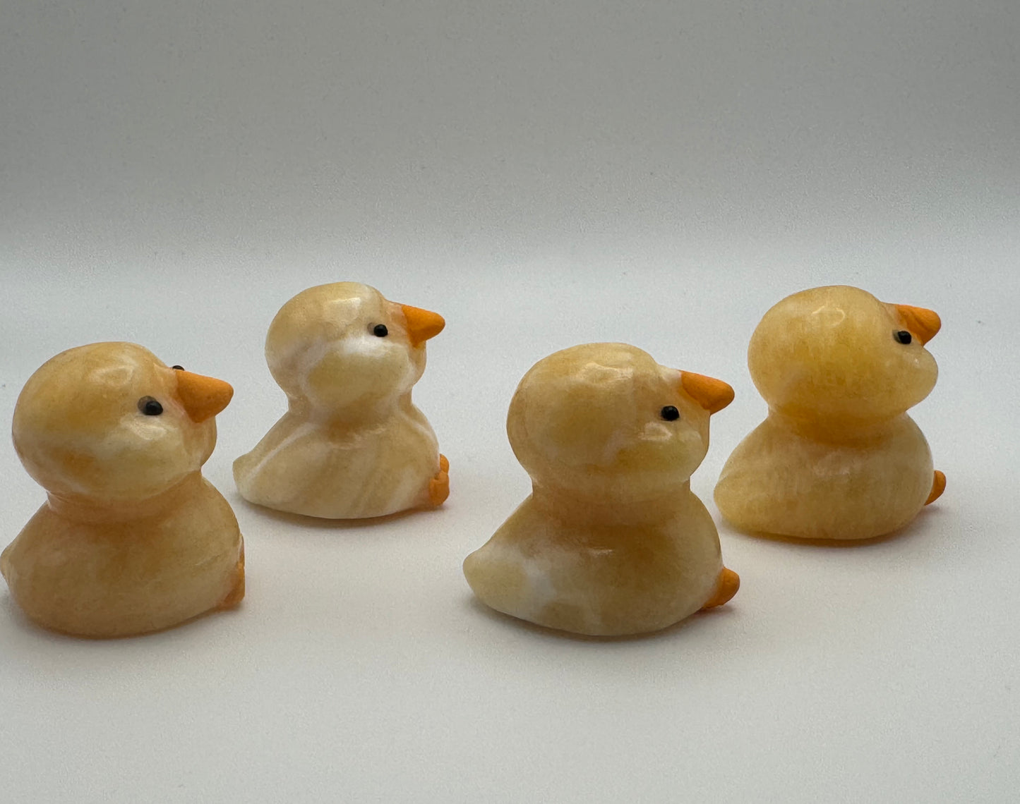 Orange Calcite Chick Carving
