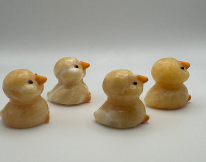 Orange Calcite Chick Carving