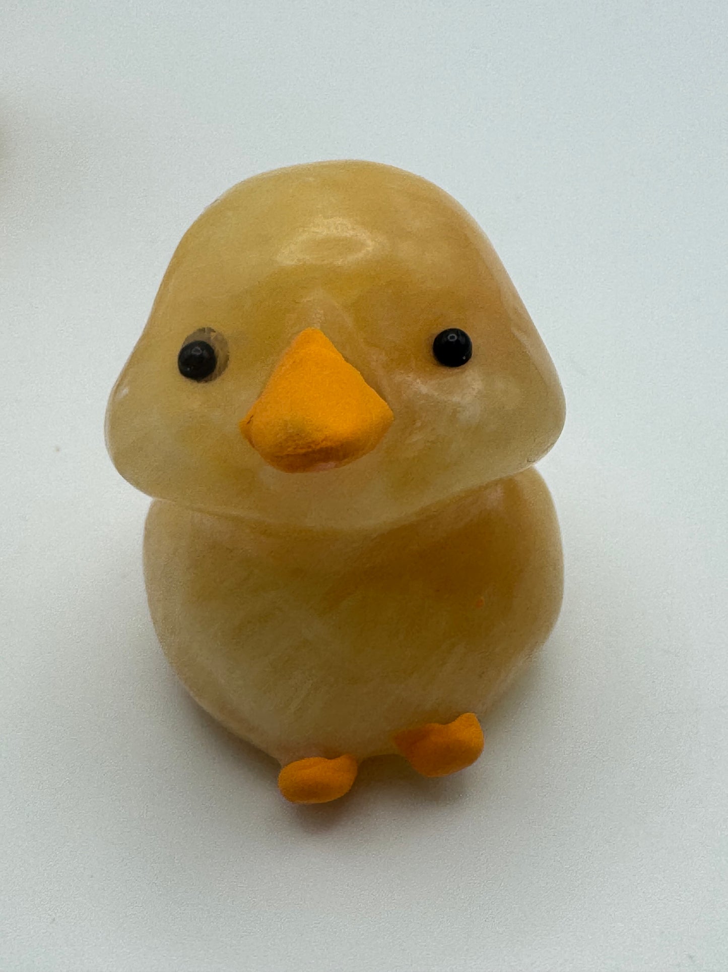 Orange Calcite Chick Carving