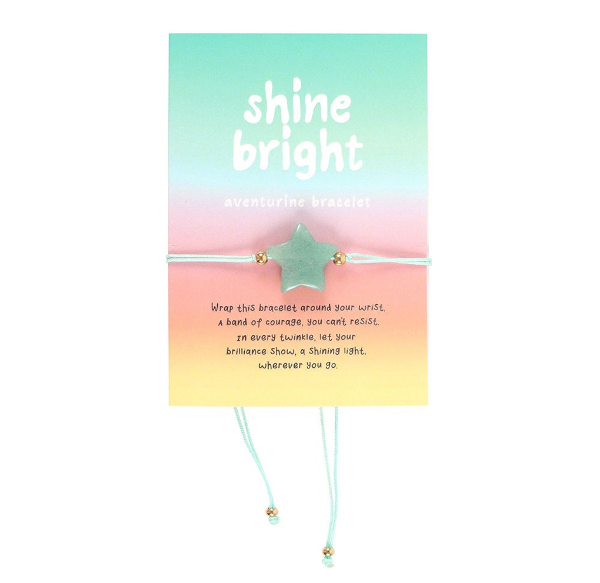 Green Aventurine 'Shine Bright' Crystal Star Bracelet