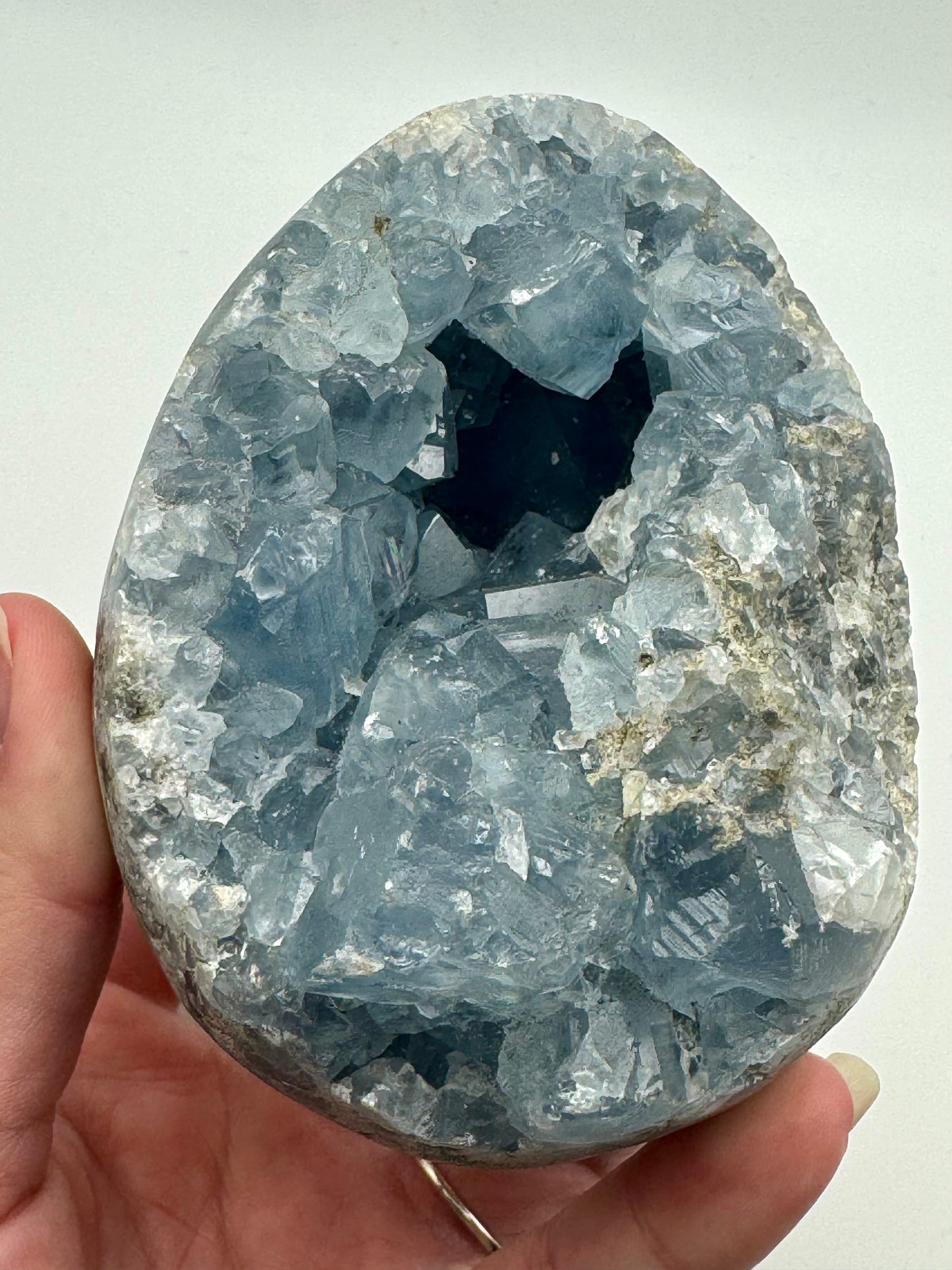 Celestite (Celestine) Crystal Egg Cluster