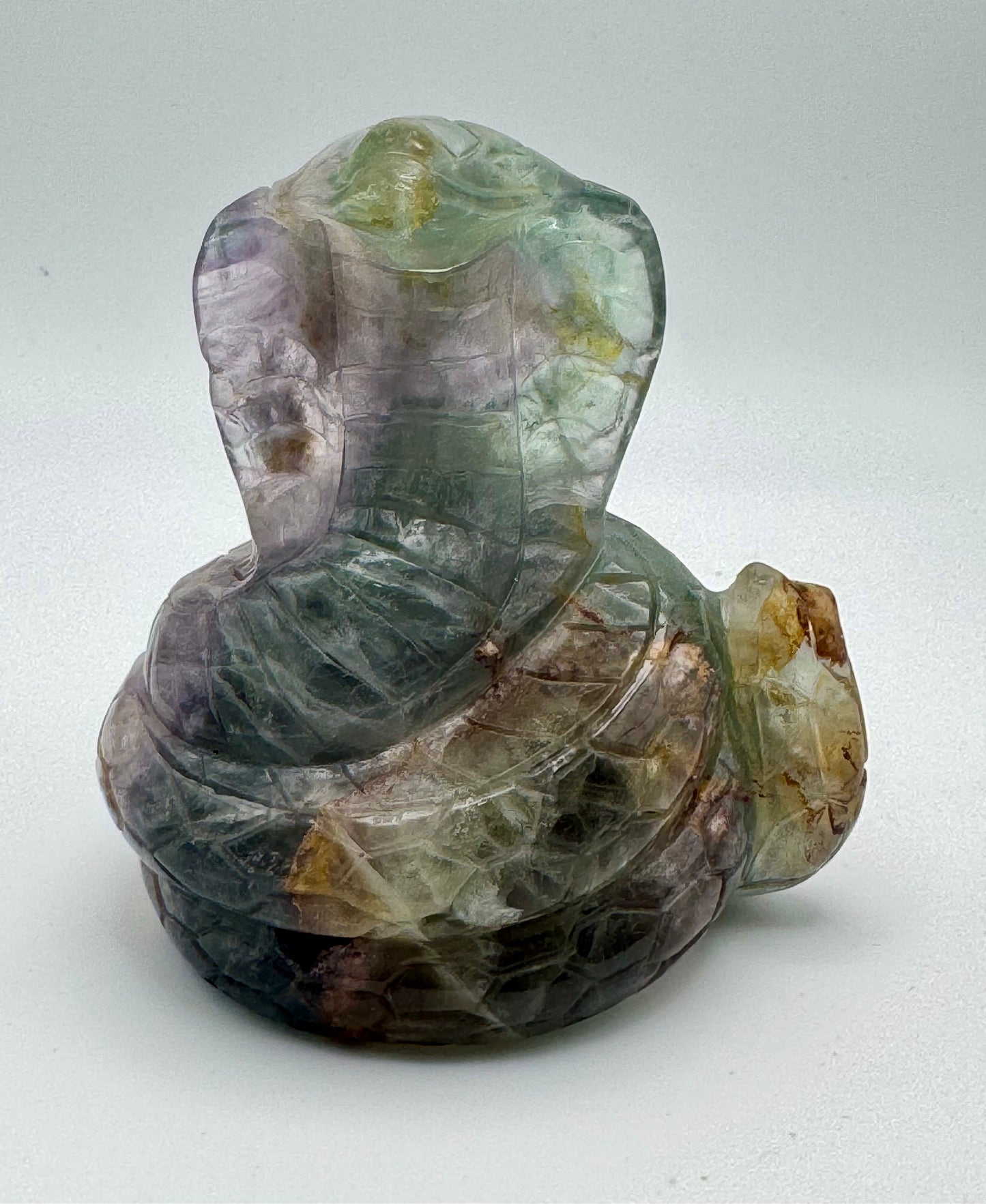 Fluorite Snake Crystal Carving