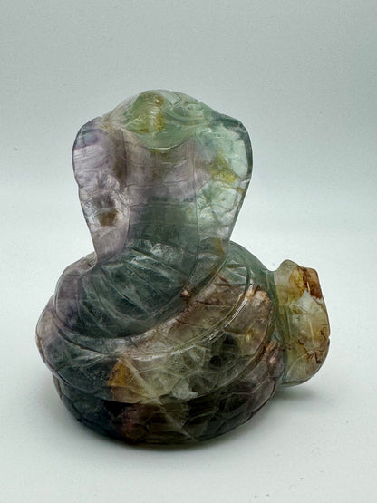 Fluorite Snake Crystal Carving