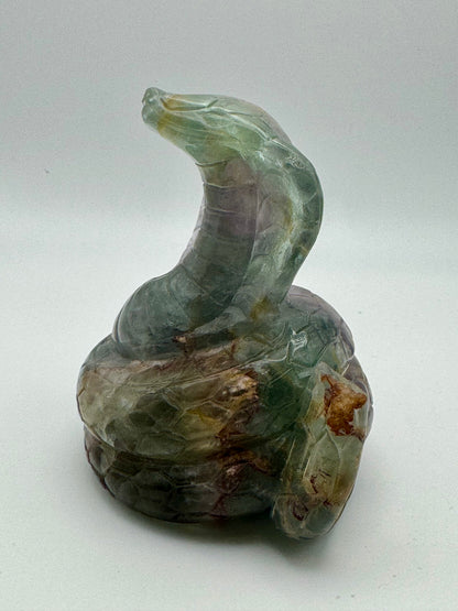 Fluorite Snake Crystal Carving