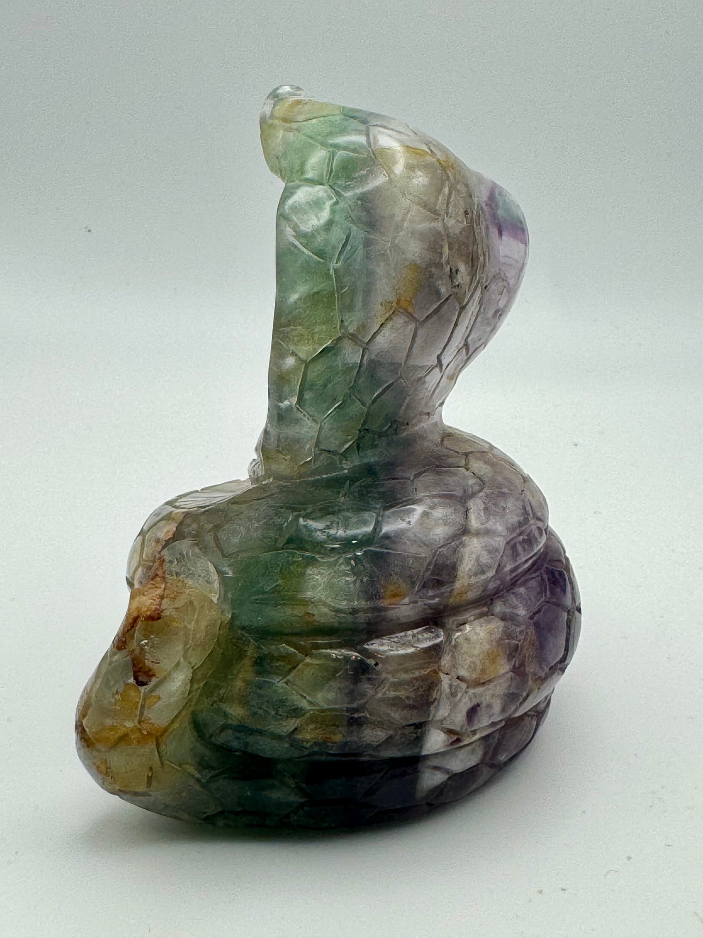 Fluorite Snake Crystal Carving