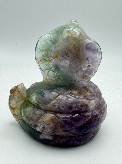 Fluorite Snake Crystal Carving