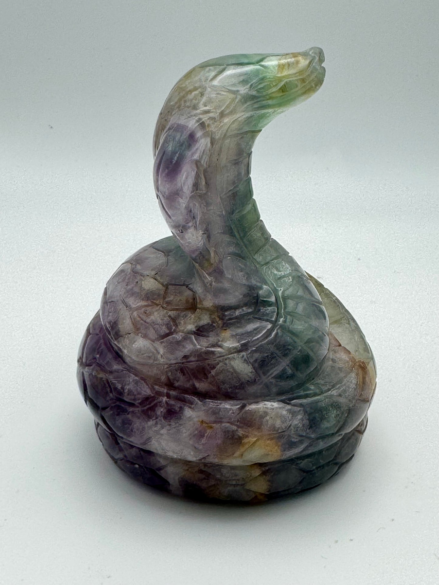 Fluorite Snake Crystal Carving