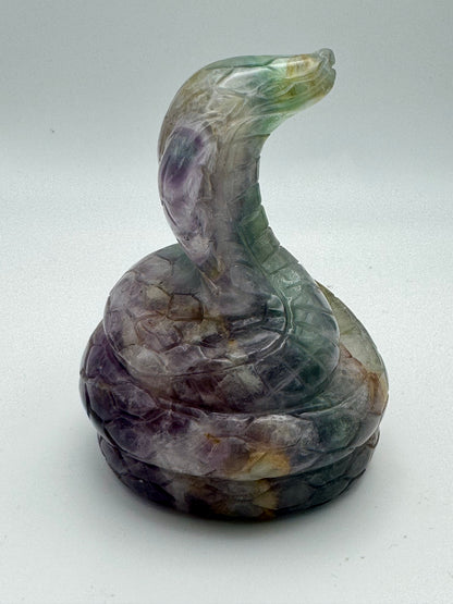 Fluorite Snake Crystal Carving