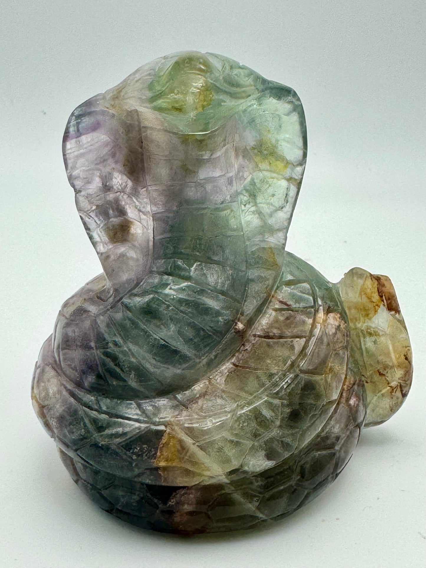 Fluorite Snake Crystal Carving