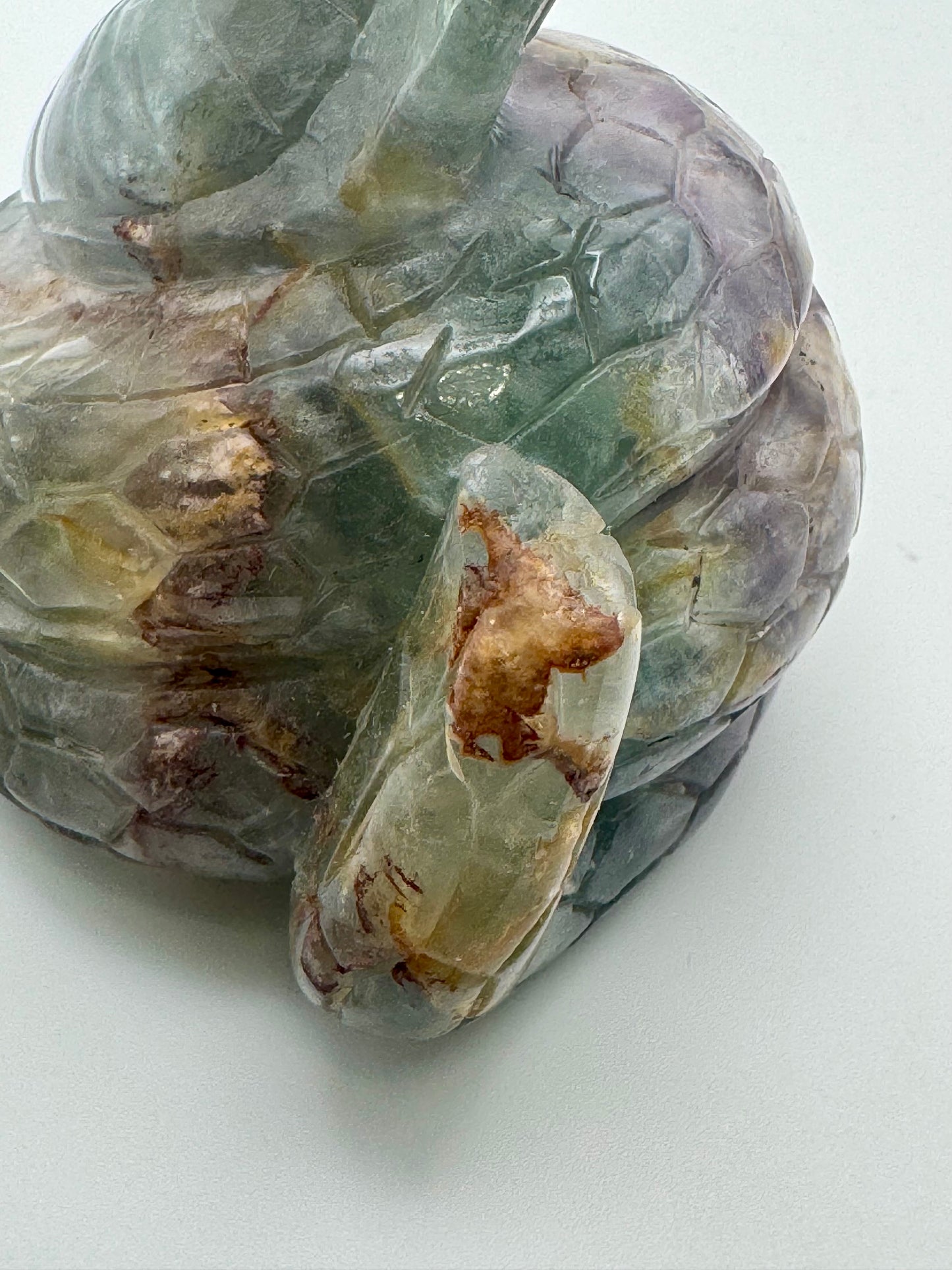 Fluorite Snake Crystal Carving