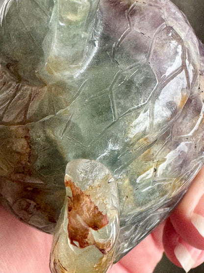 Fluorite Snake Crystal Carving