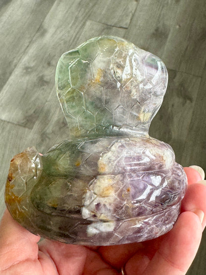 Fluorite Snake Crystal Carving