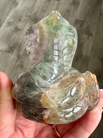 Fluorite Snake Crystal Carving