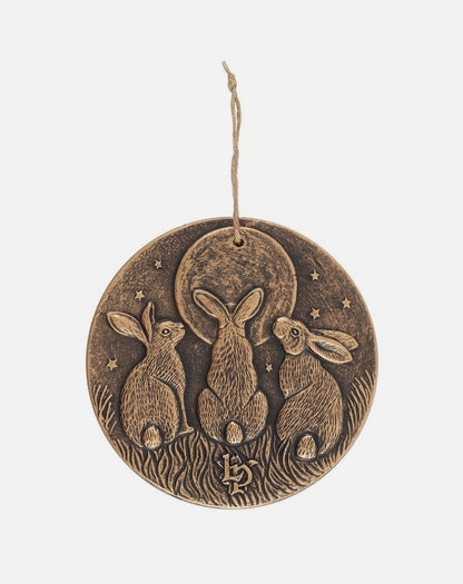Lisa Parker Moon Shadows Terracotta Plaque - Bronze