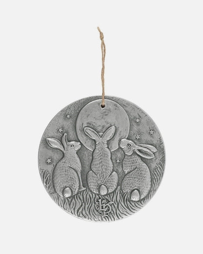 Lisa Parker Moon Shadows Terracotta Plaque - Silver