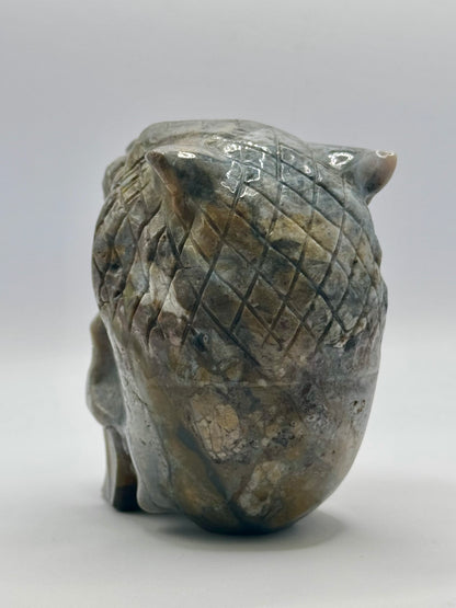 Indian Agate Tiger Head Skull