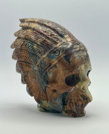 Pietersite Indian Chief Carving