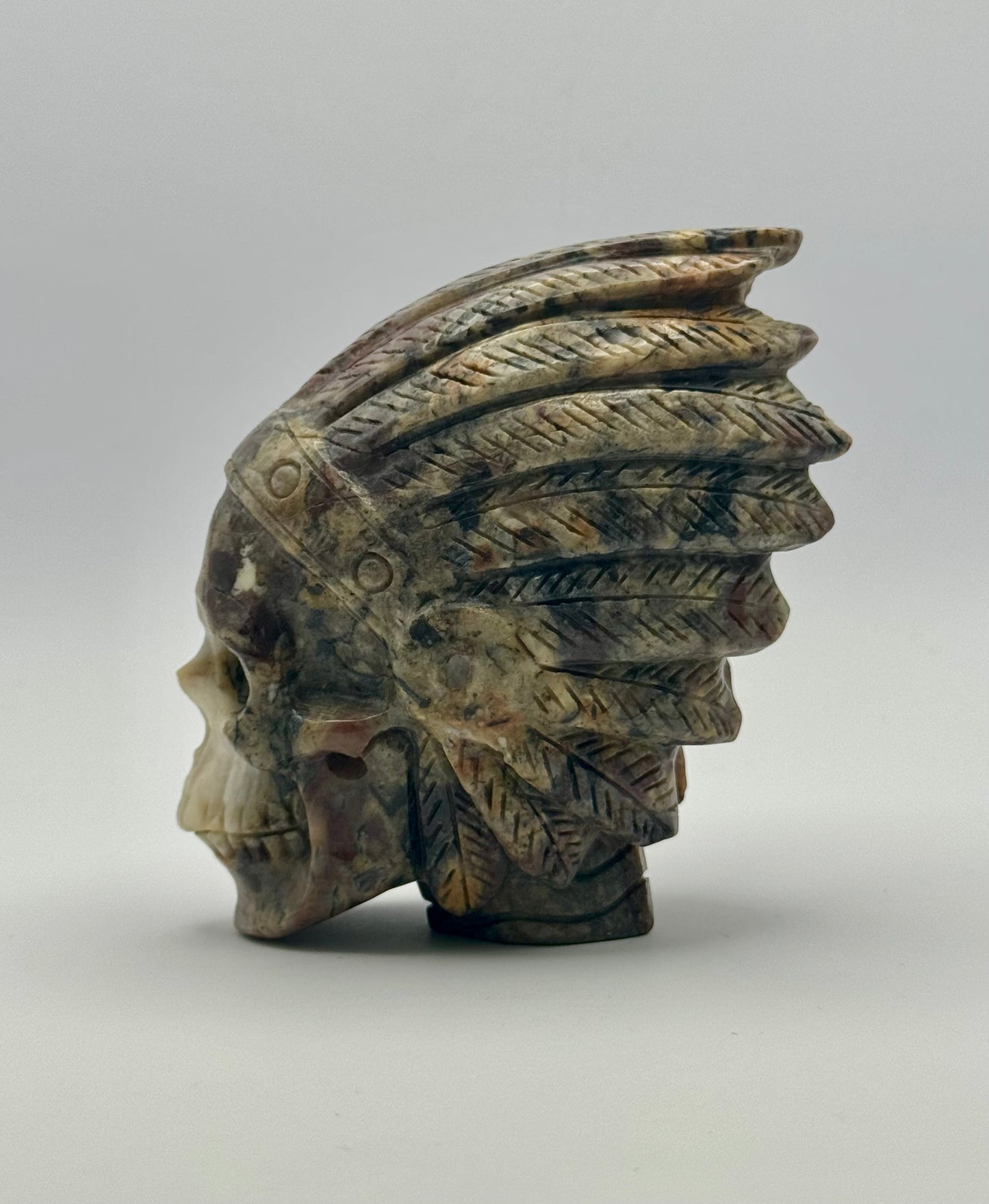 Pietersite Indian Chief Carving