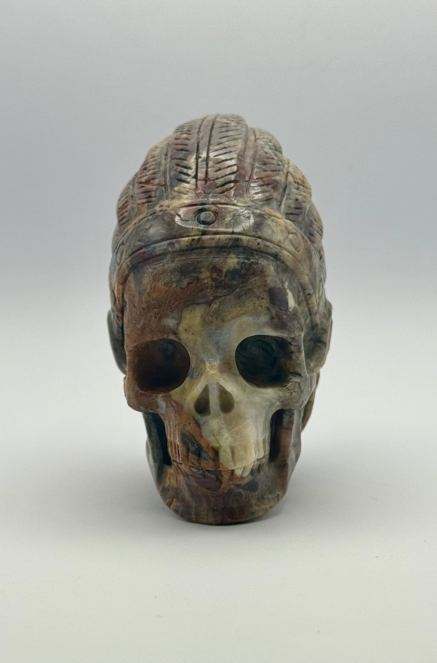 Pietersite Indian Chief Carving