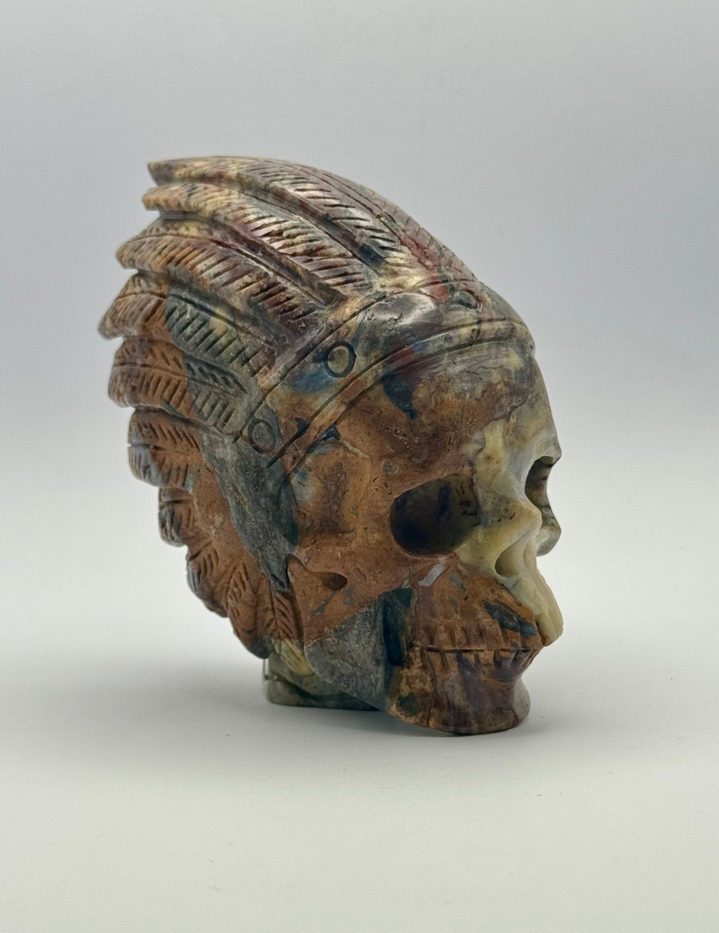 Pietersite Indian Chief Carving
