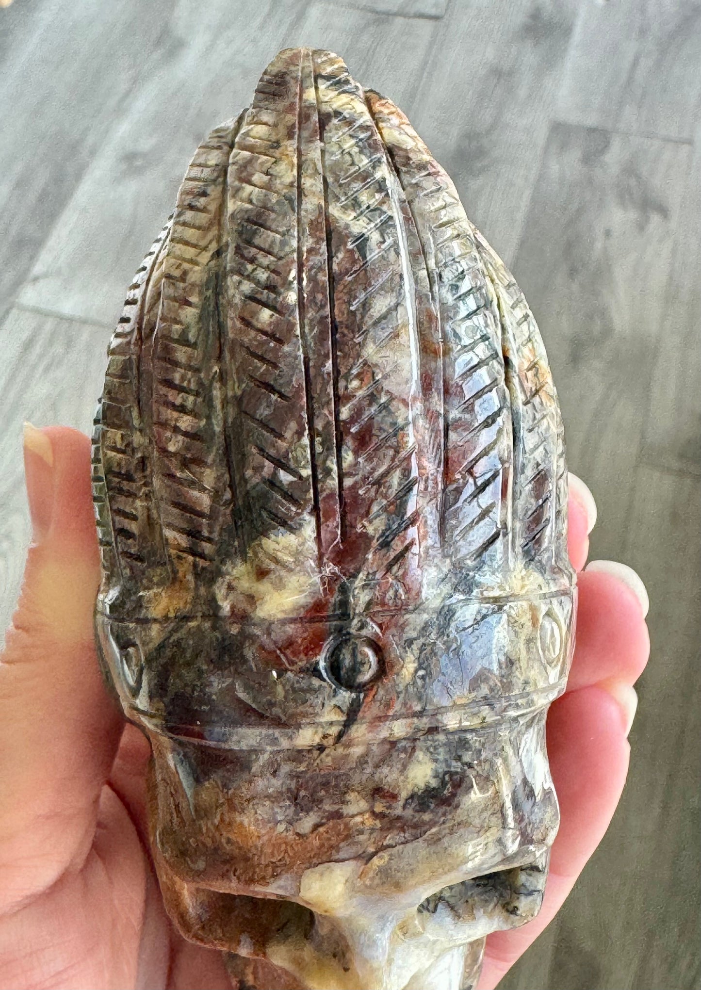 Pietersite Indian Chief Carving