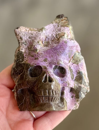 Atlantisite Freeform Skull Carving