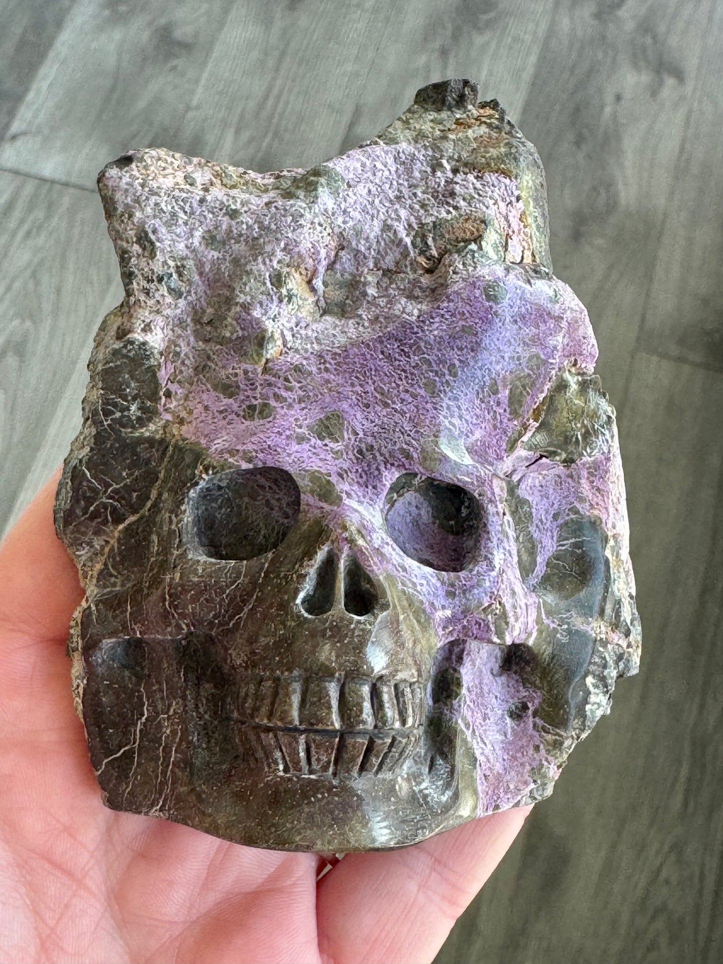 Atlantisite Freeform Skull Carving