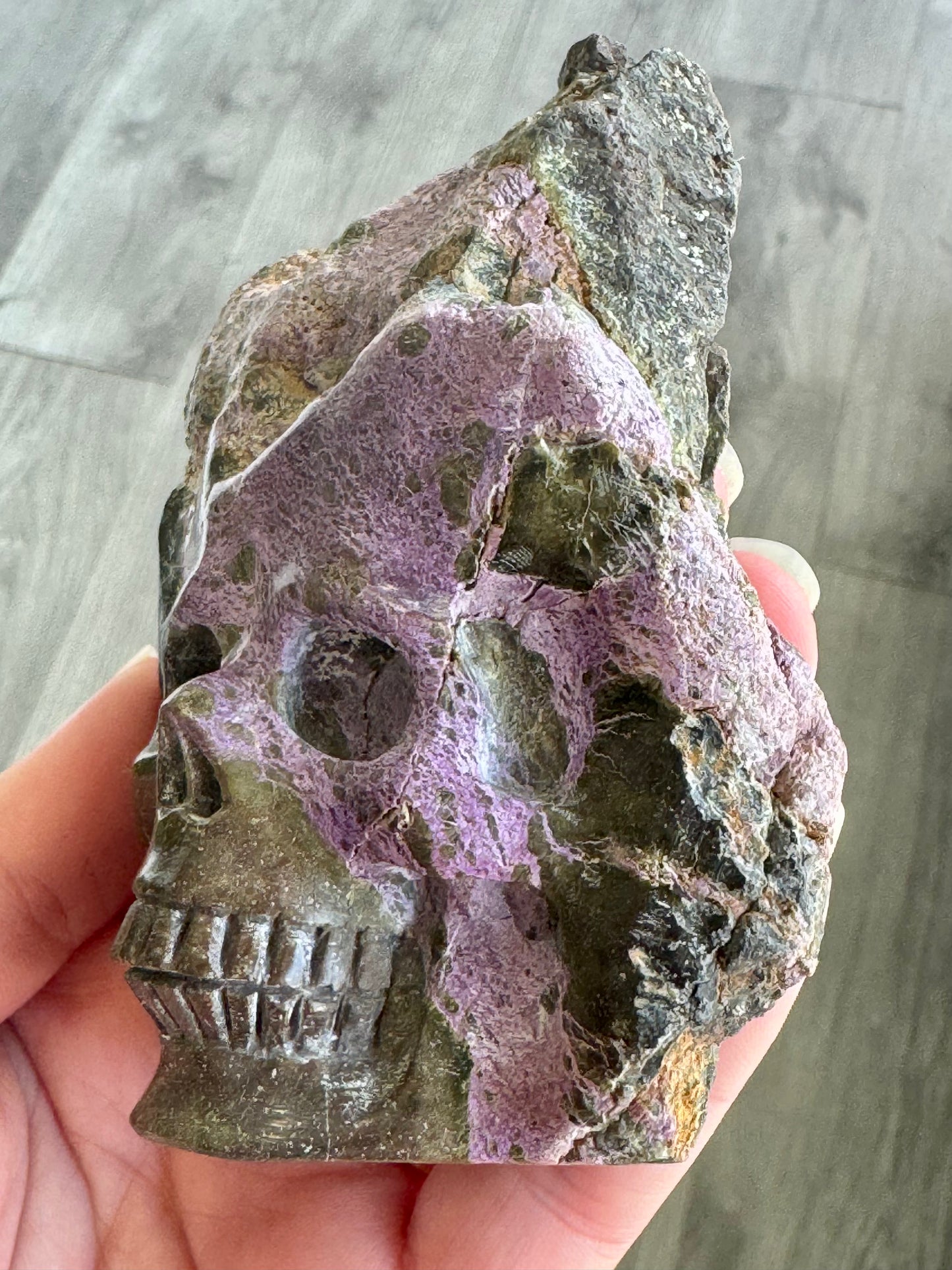 Atlantisite Freeform Skull Carving