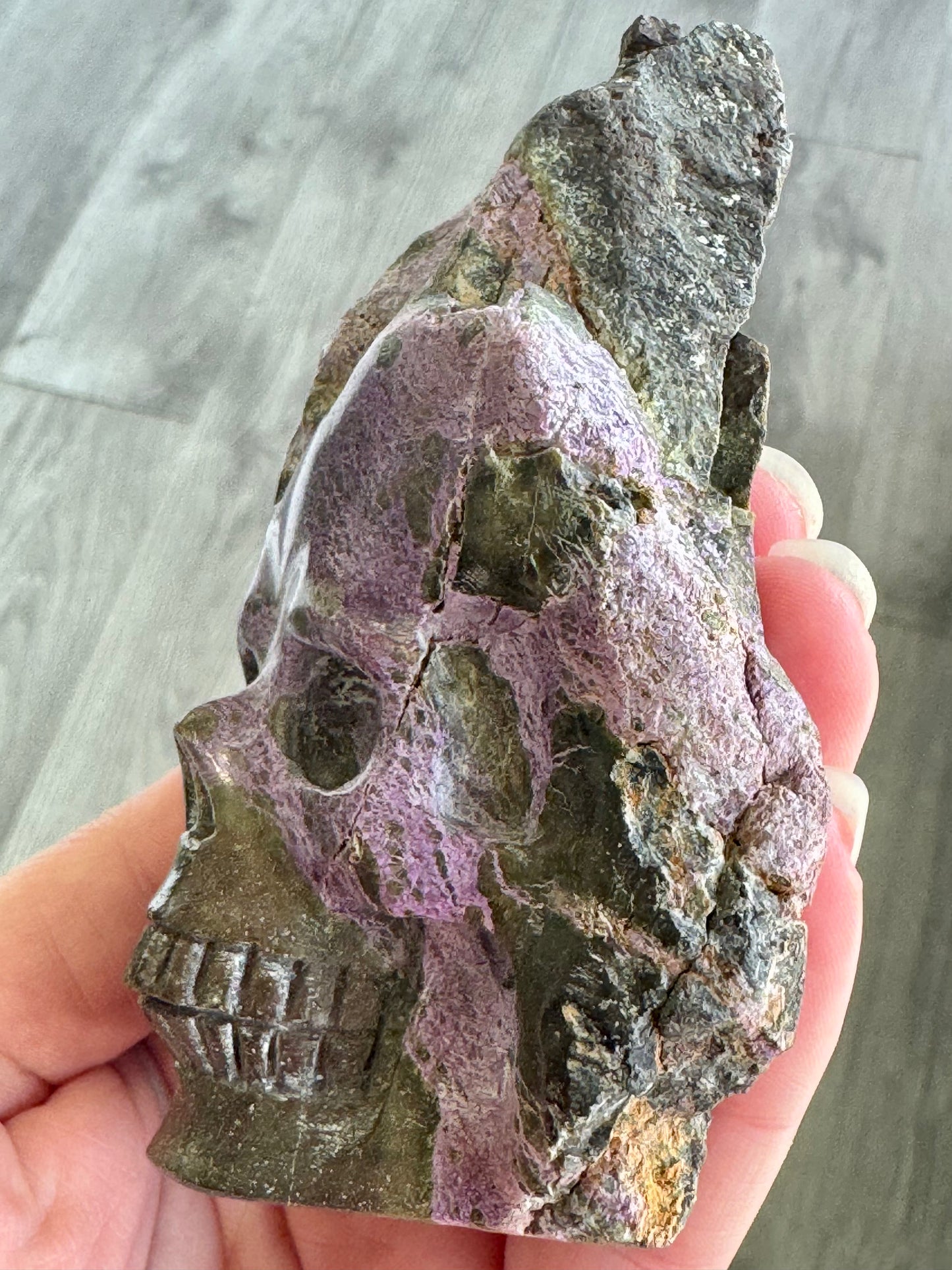 Atlantisite Freeform Skull Carving