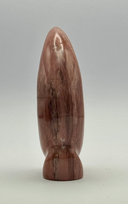 Red Jasper Crescent Moon Skull