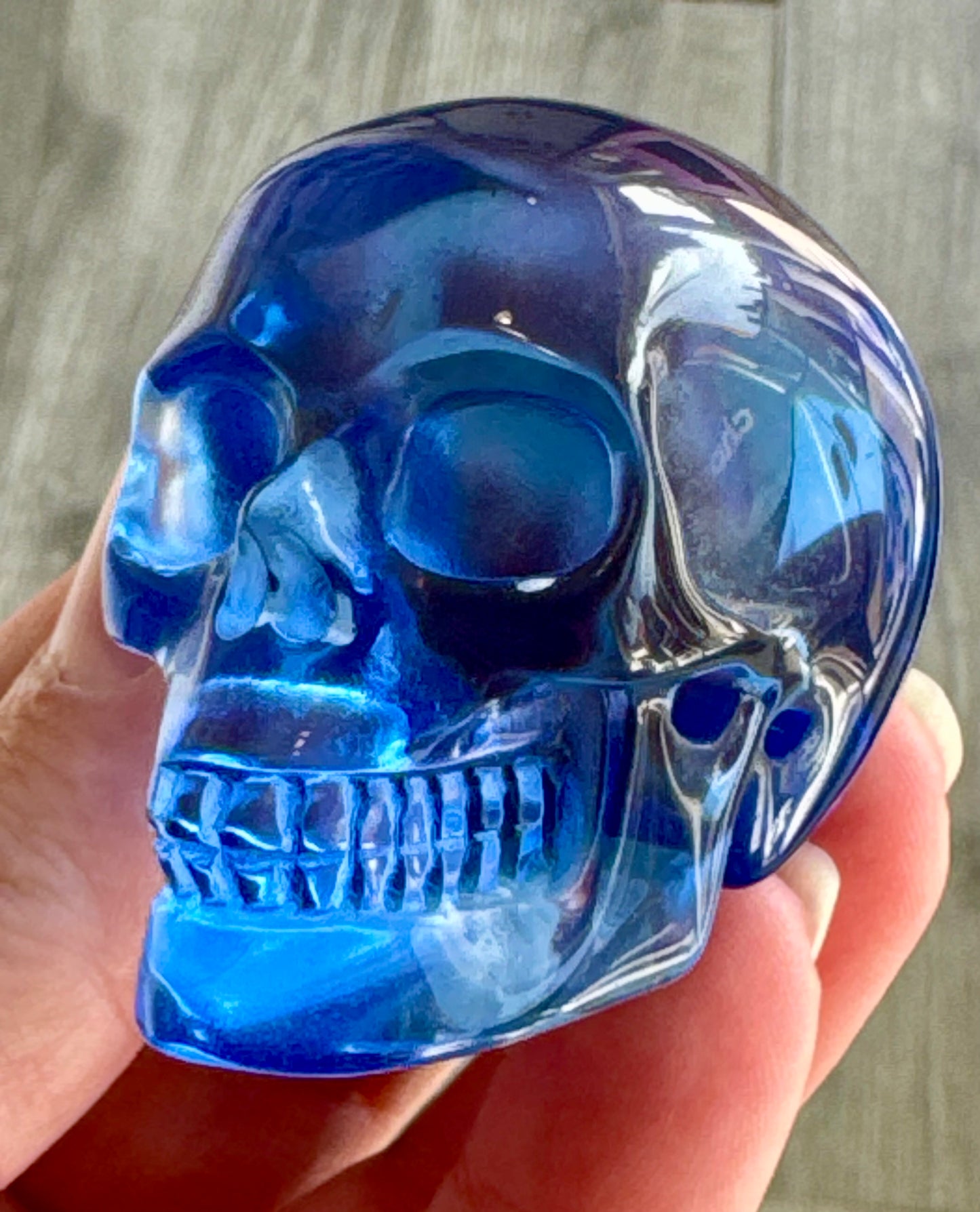 Blue Obsidian 2inch Skull