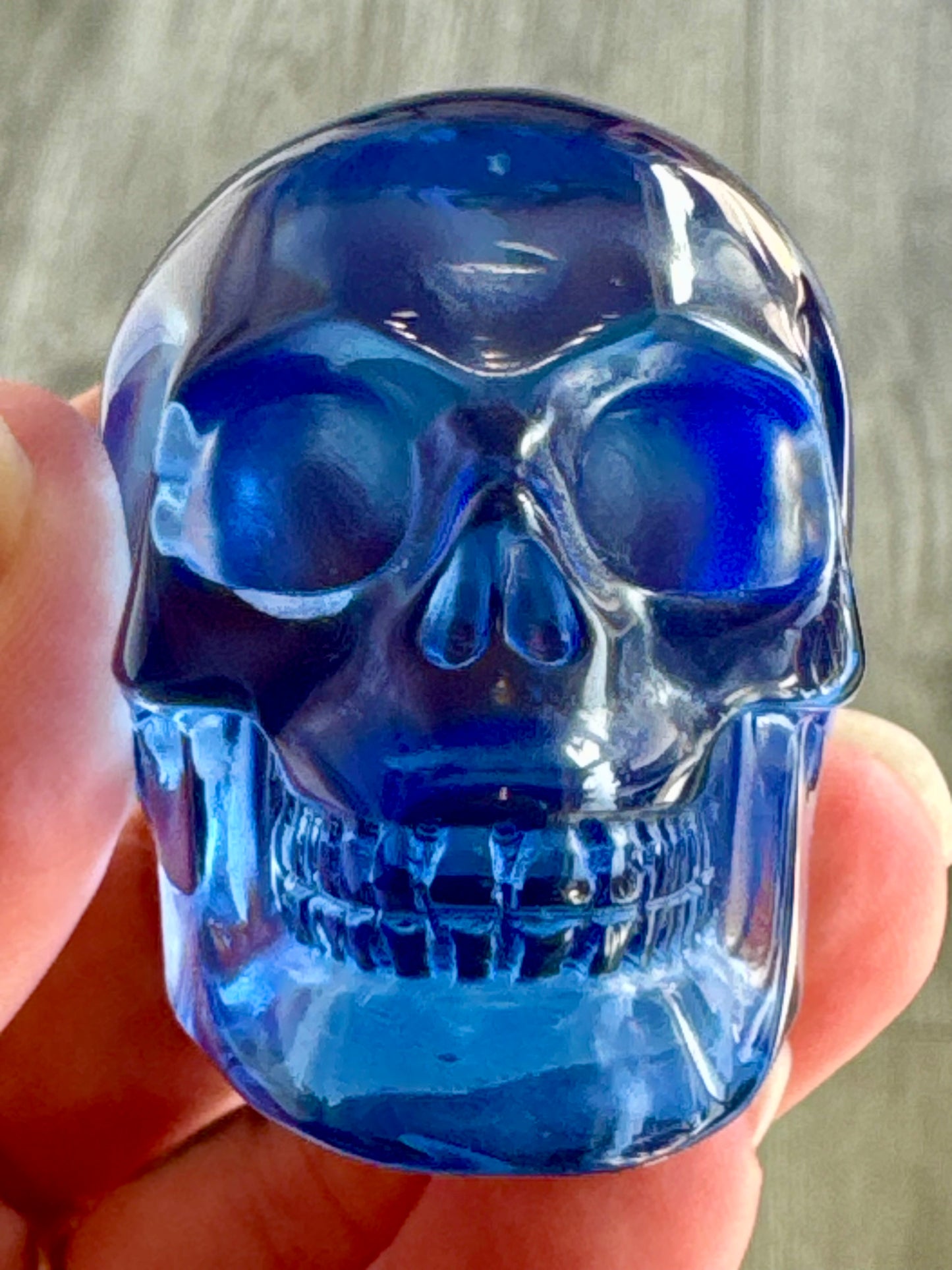 Blue Obsidian 2inch Skull