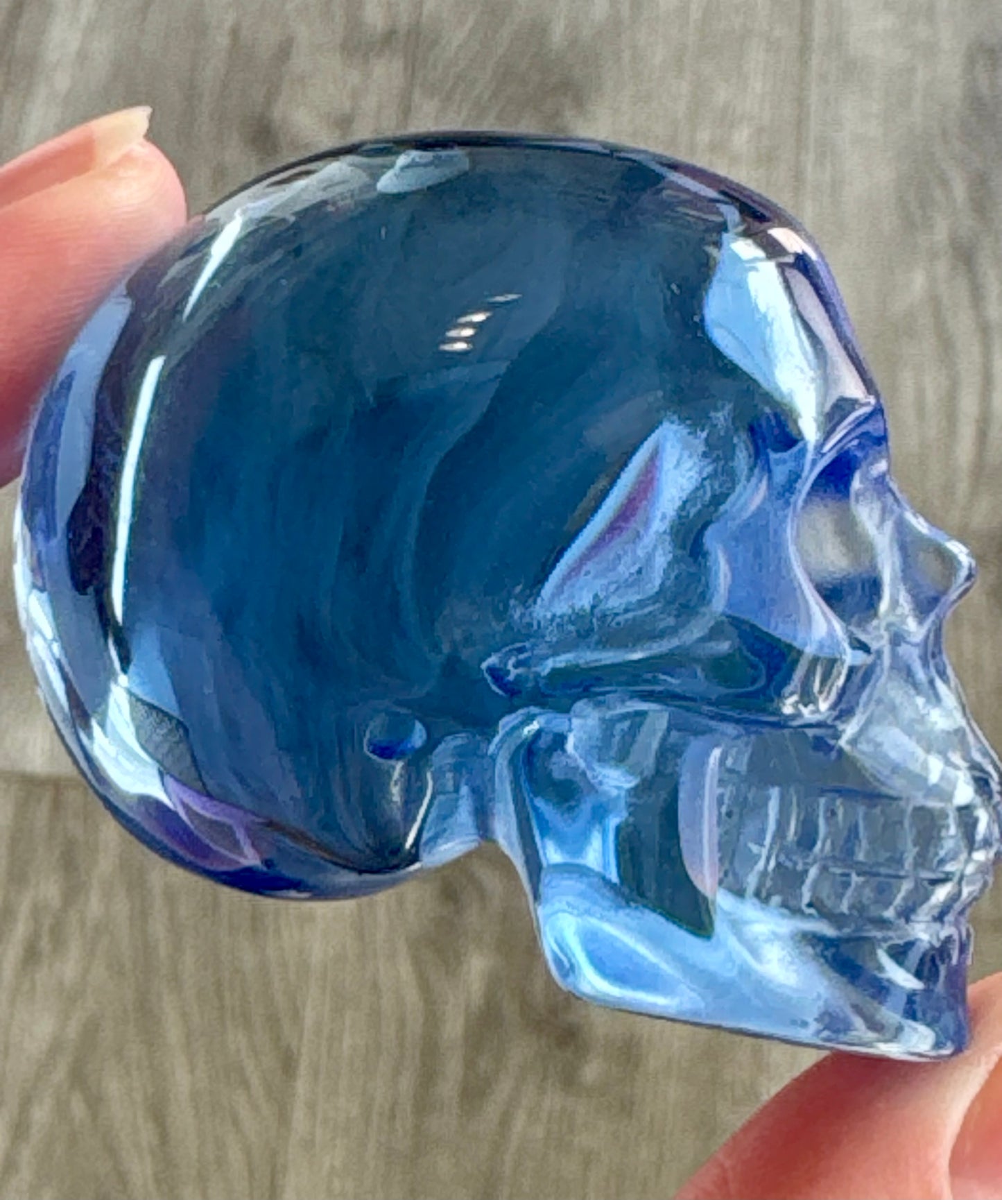 Blue Obsidian 2inch Skull