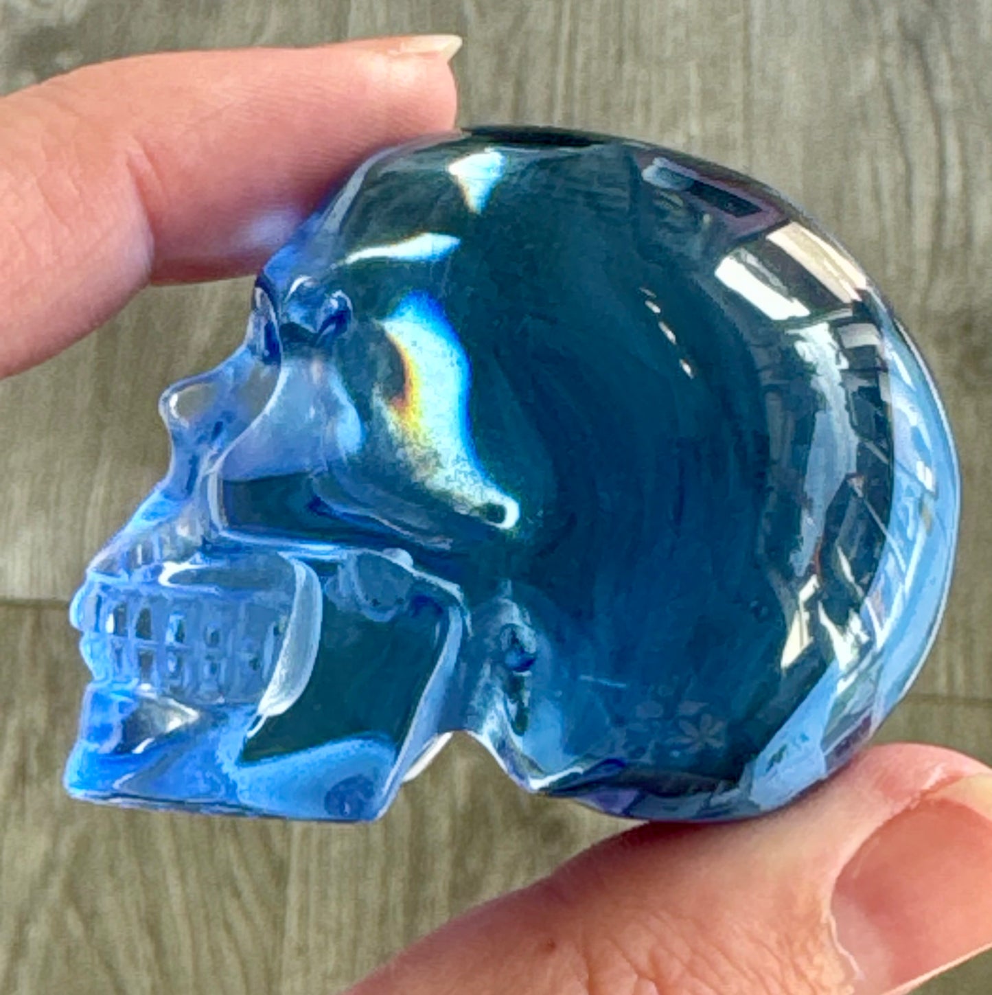 Blue Obsidian 2inch Skull