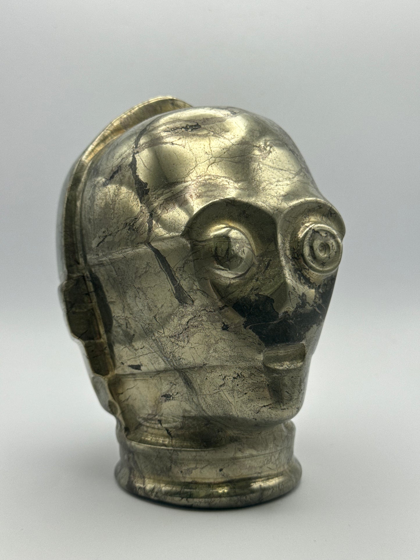 Pyrite Robot Carving