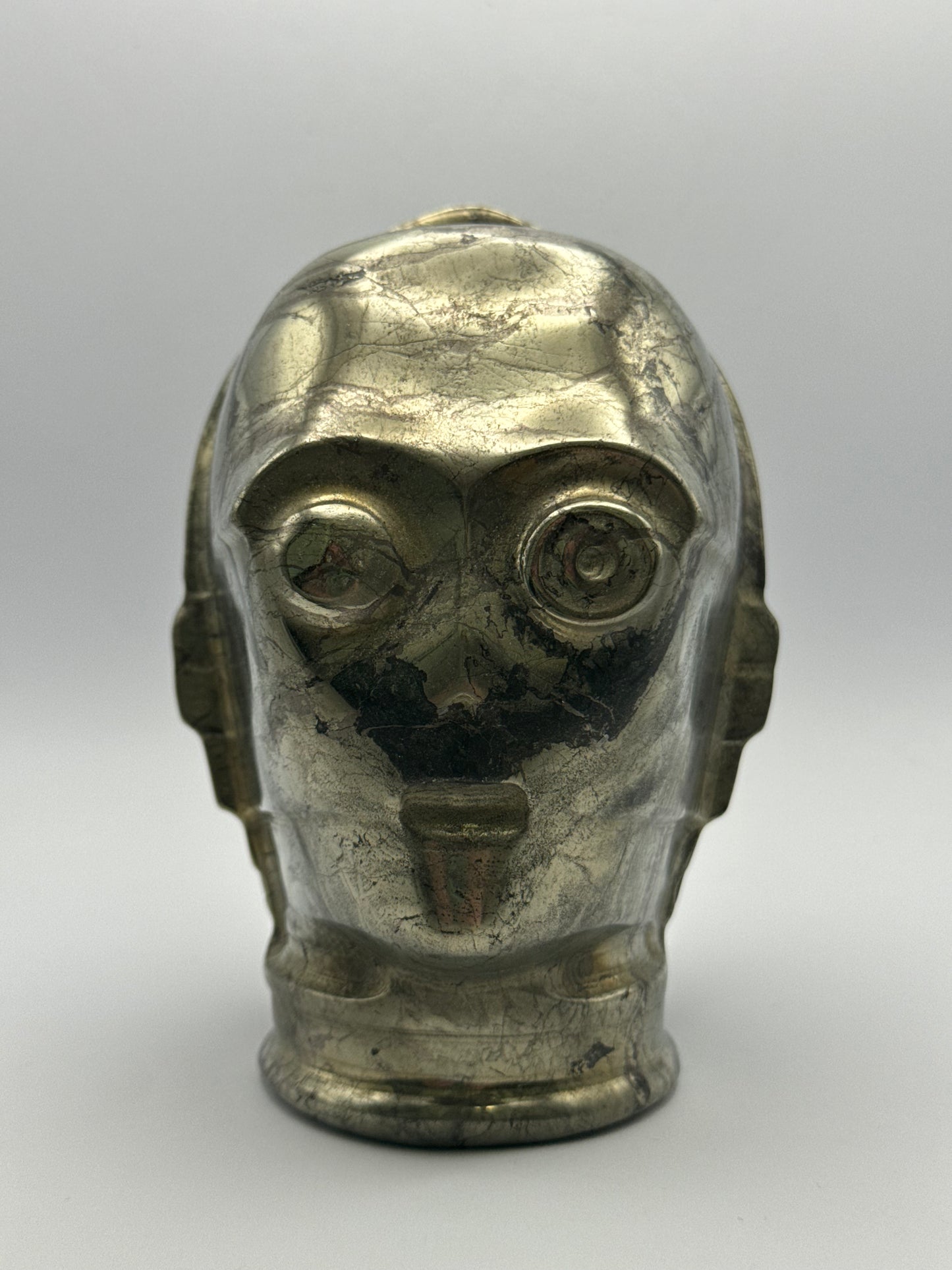 Pyrite Robot Carving