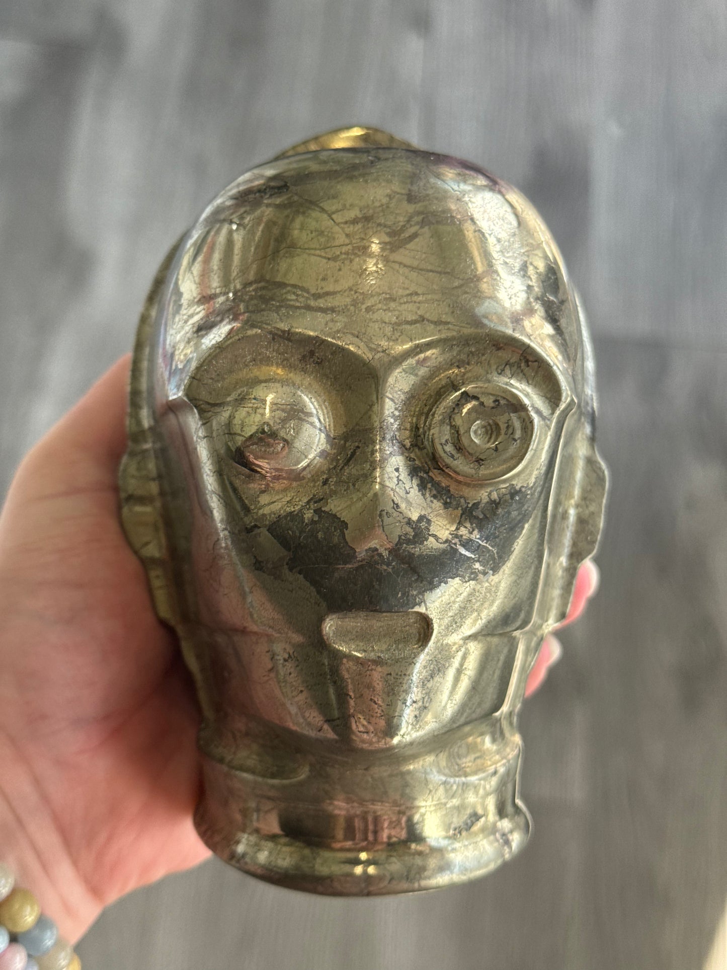 Pyrite Robot Carving