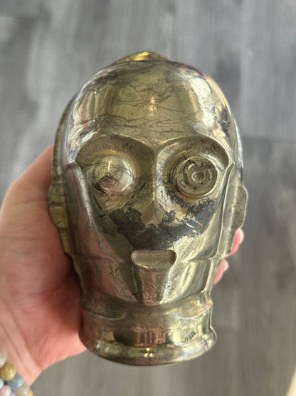 Pyrite Robot Carving