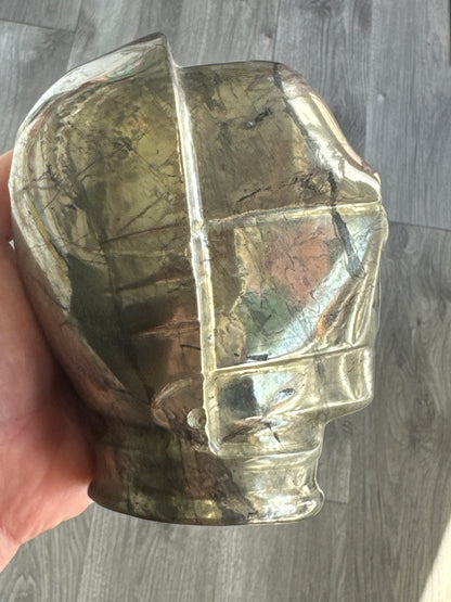 Pyrite Robot Carving
