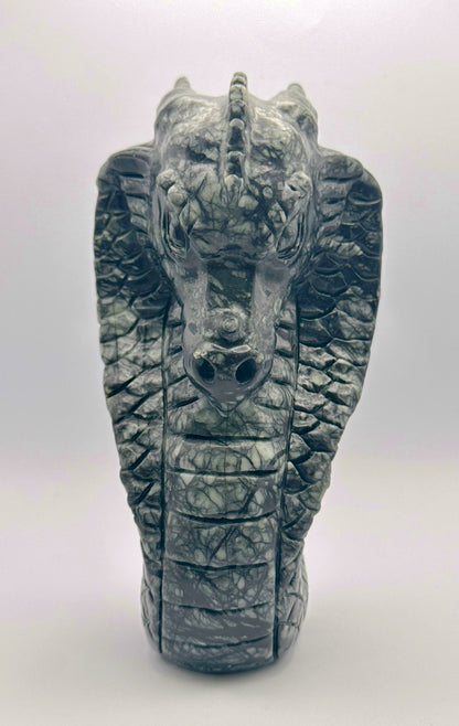 Picasso Jasper Dragon Carving
