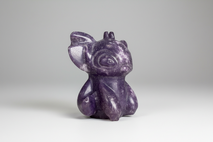 Lepidolite Character Carving