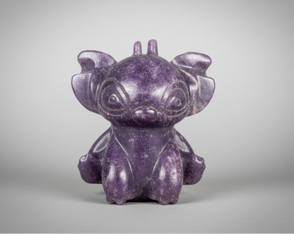 Lepidolite Character Carving