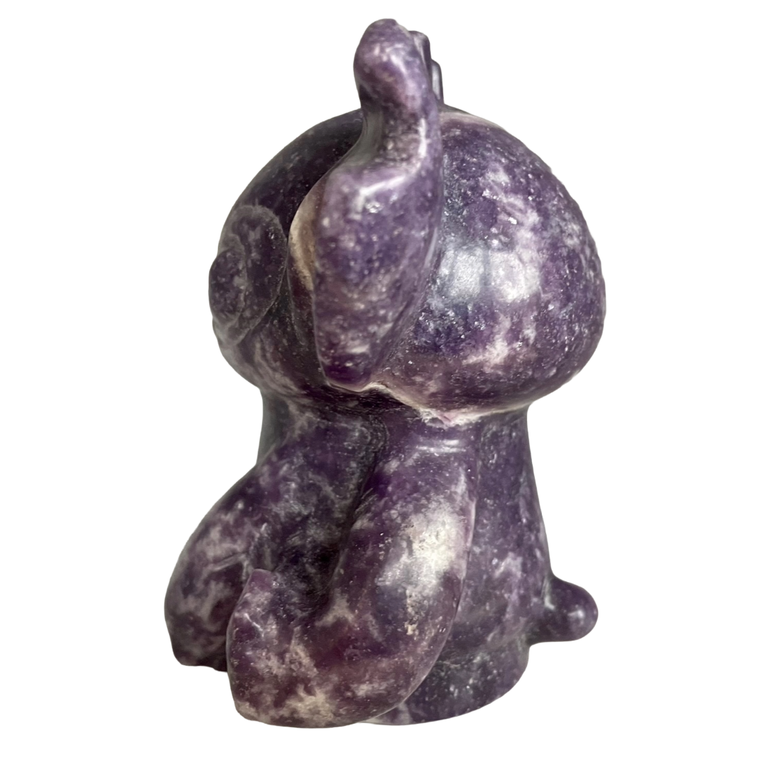 Lepidolite Character Carving