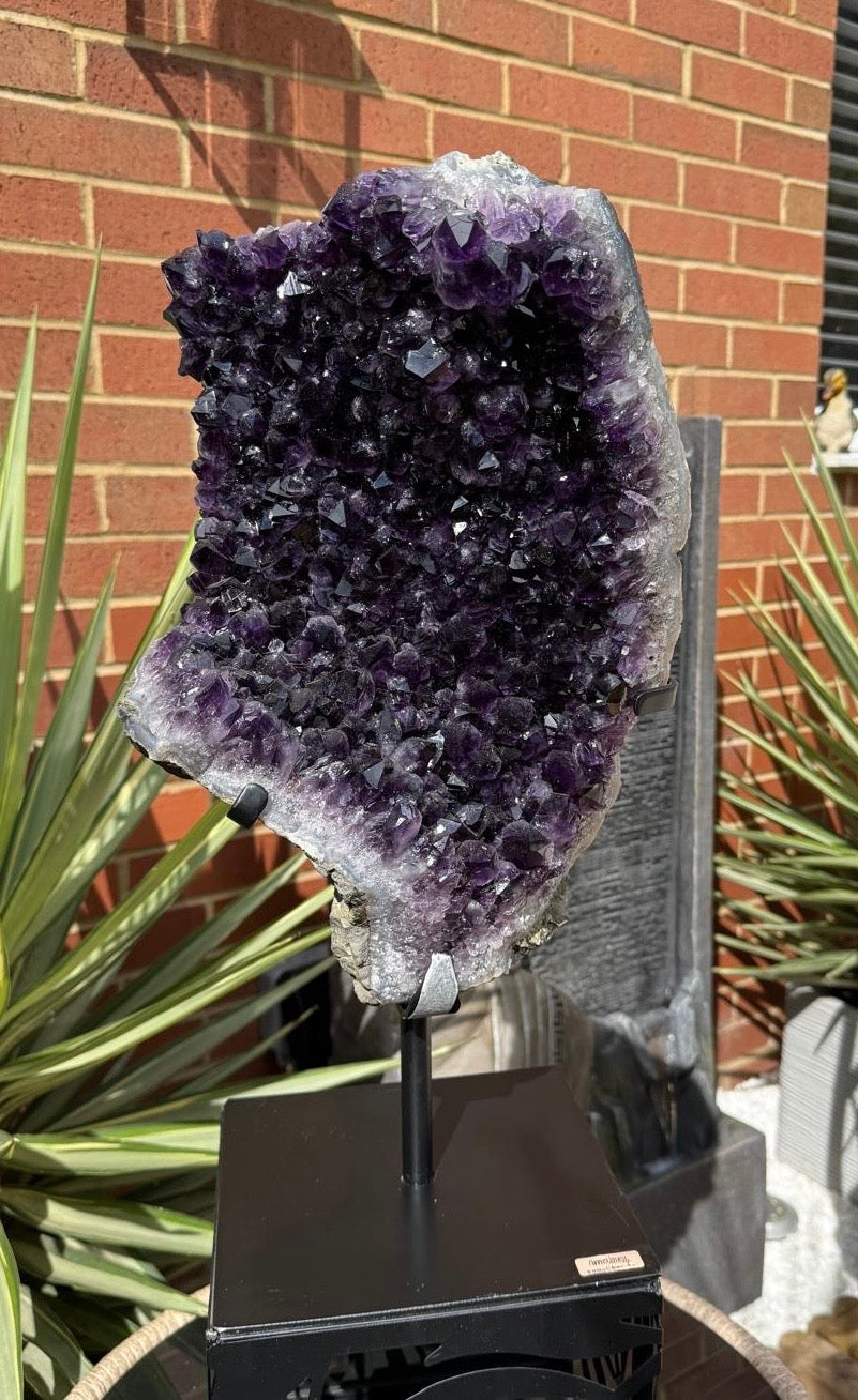 Brazilian Amethyst Cluster on Stand