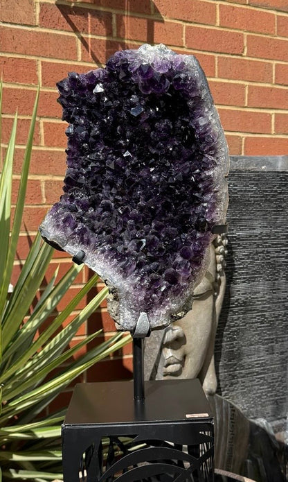 Brazilian Amethyst Cluster on Stand