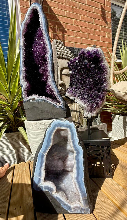 Brazilian Amethyst Cluster on Stand