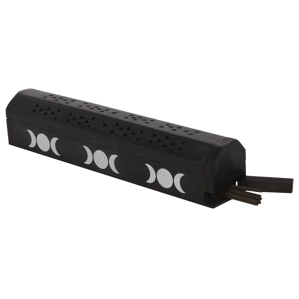Triple Moon Wooden Sage Incense Box Set image 6