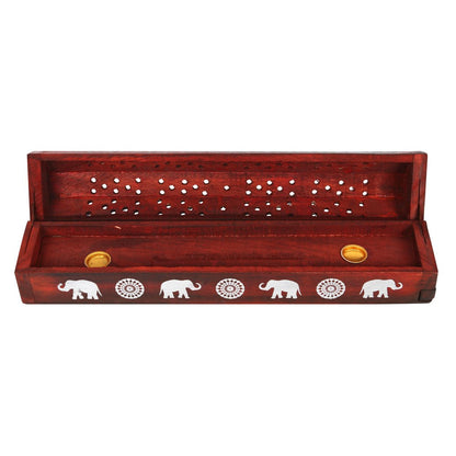 Elephant Wooden Rosewood Incense Box Set image 7