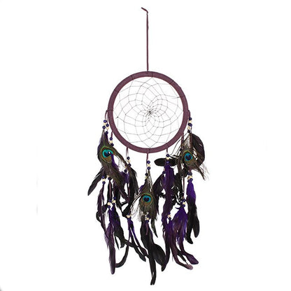 Purple Peacock Feather Dreamcatcher image 0